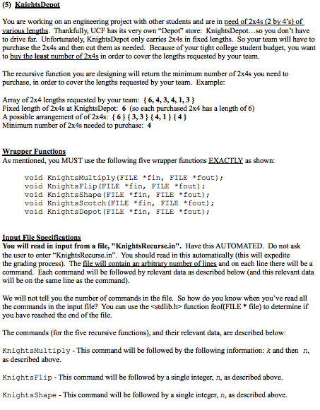 Each command will be followed (on the same line of input) by