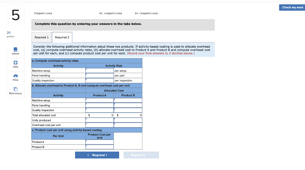 of Vigano Manufacturing, Activity 20 points Machine setup Parts handling Quality inspections
