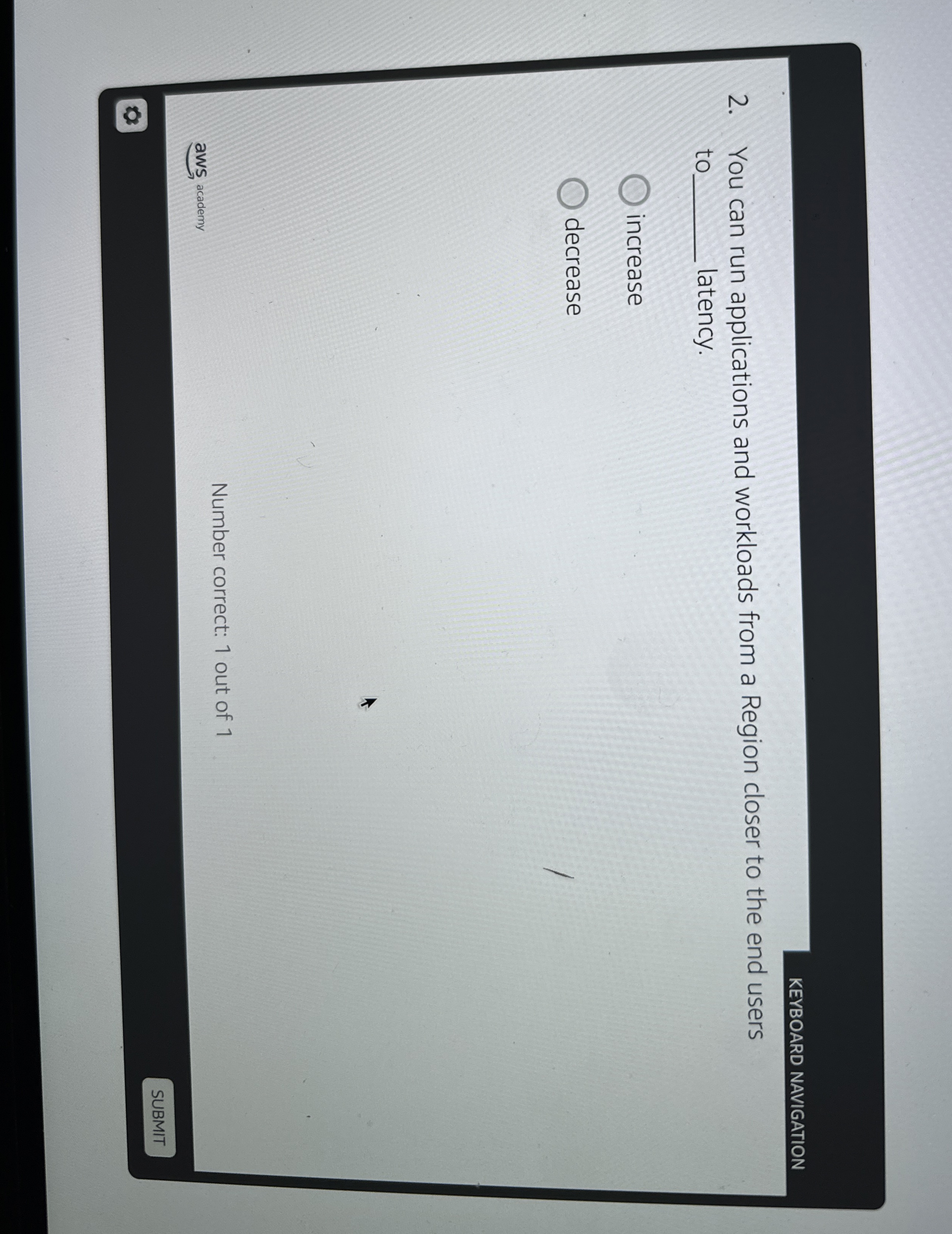  KEYBOARD NAVIGATION 2. You can run applications and workloads from a