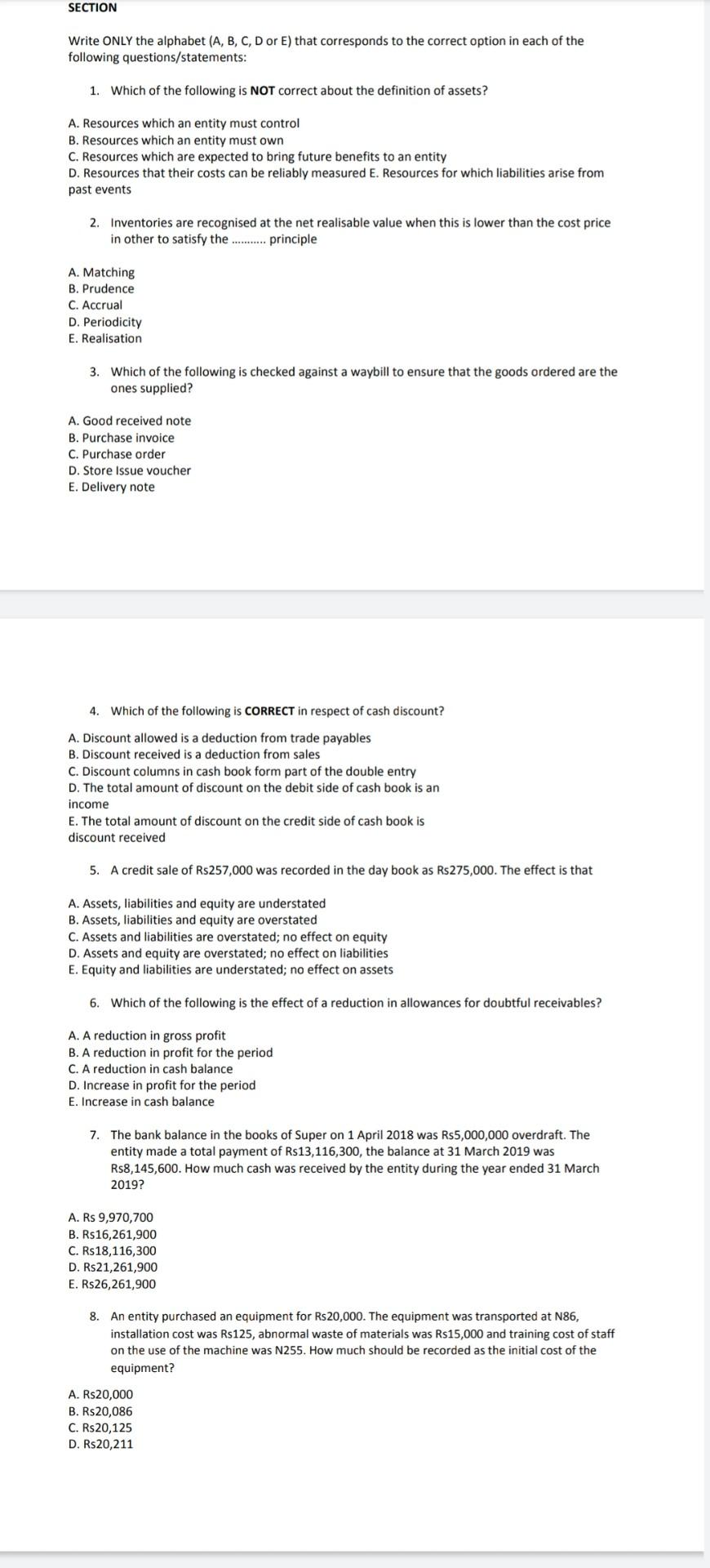  please answer these 8 mcqs im uploading nthis second time please