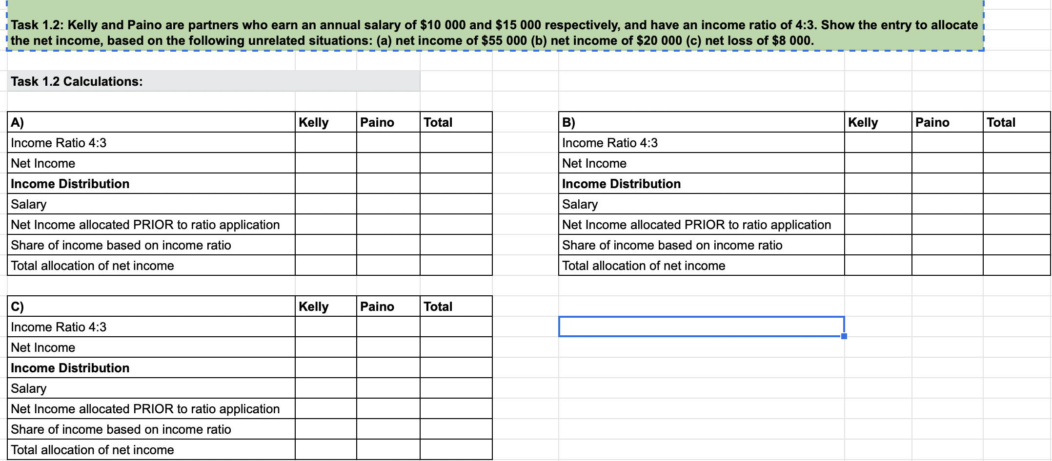 please only do the 3 journal entries for these. I have already