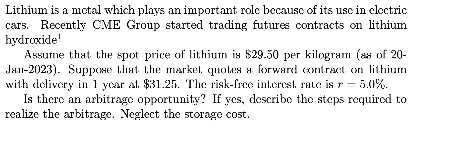  Lithium is a metal which plays an important role because of