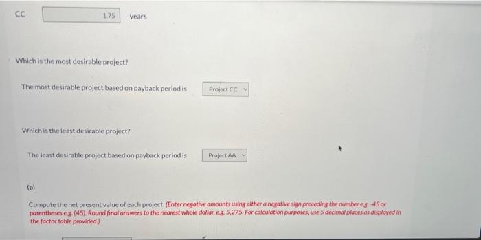 years and roduce the considering three new projects, each requiring an equipment