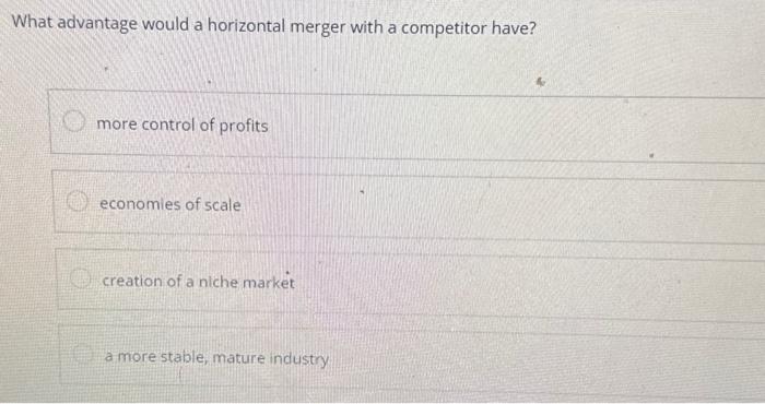 Create franchises to ensure better control. Create economies of scale. Get the
