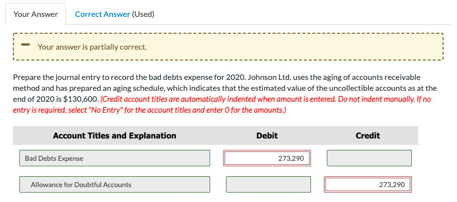 on financial statements for the year ended December 31, 2019: Accounts receivable