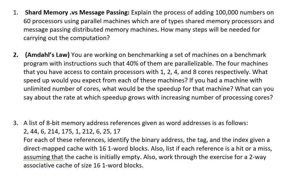 Shard Memory.vs Message Passing: Explain the process of adding 100,000 numbers