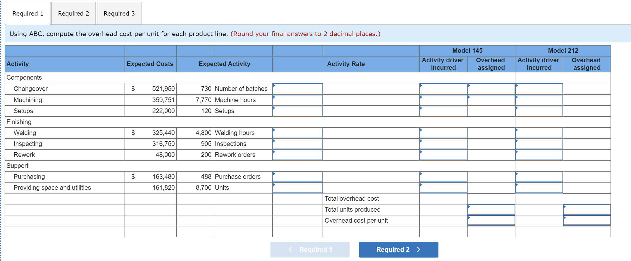 Exercise 04-11 Using ABC to assess prices LO P3 Way Cool produces