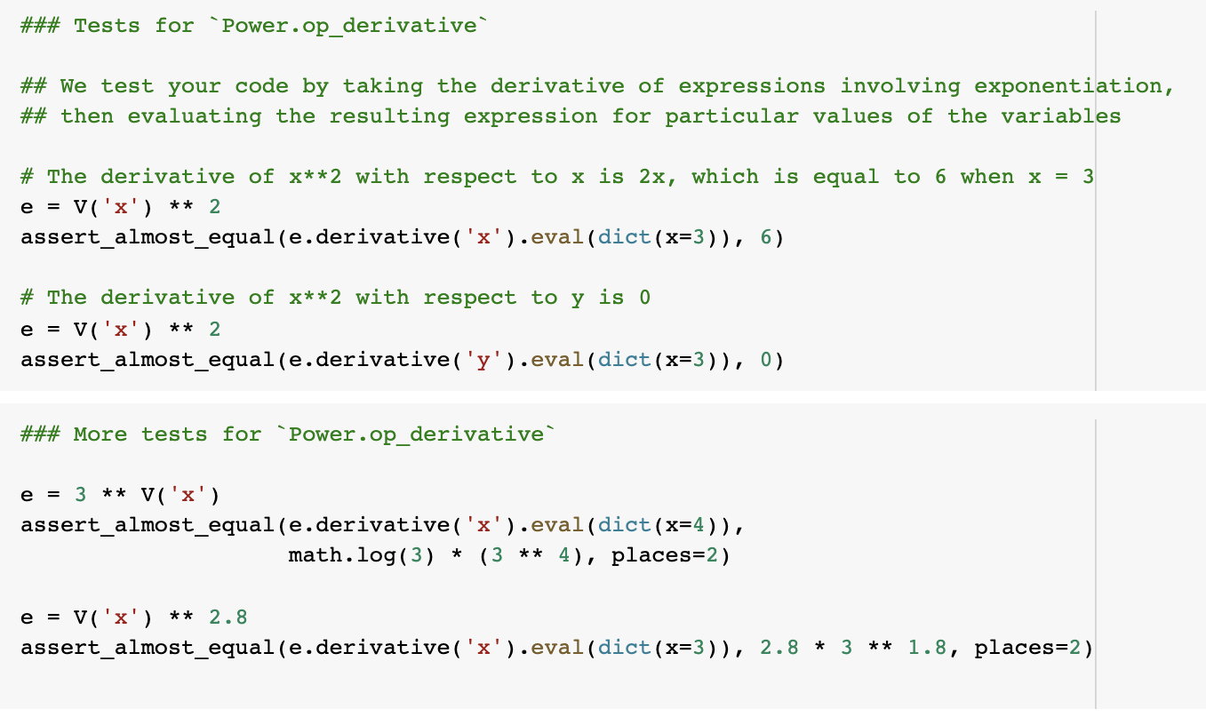 Python. FOR CONTEXT/QUESTIONS PLEASE REFERENCE: https://www.chegg.com/homework-help/questions-and-answers/already-solved-minusopderivative-need-help-figuring-next-step-divideopderivative-python-at-q44812984?trackid=WdsoxSHt Thank you for the help! We