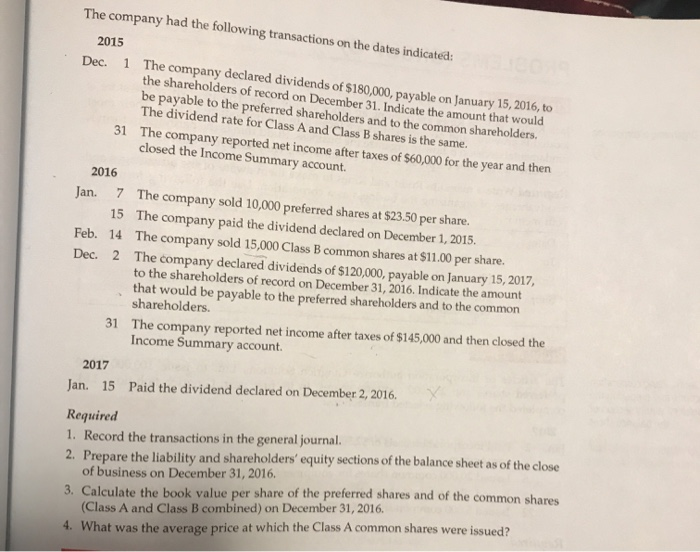 Processing Ltd.'s balance sheet reported the foll At January 1, 2015, Computer