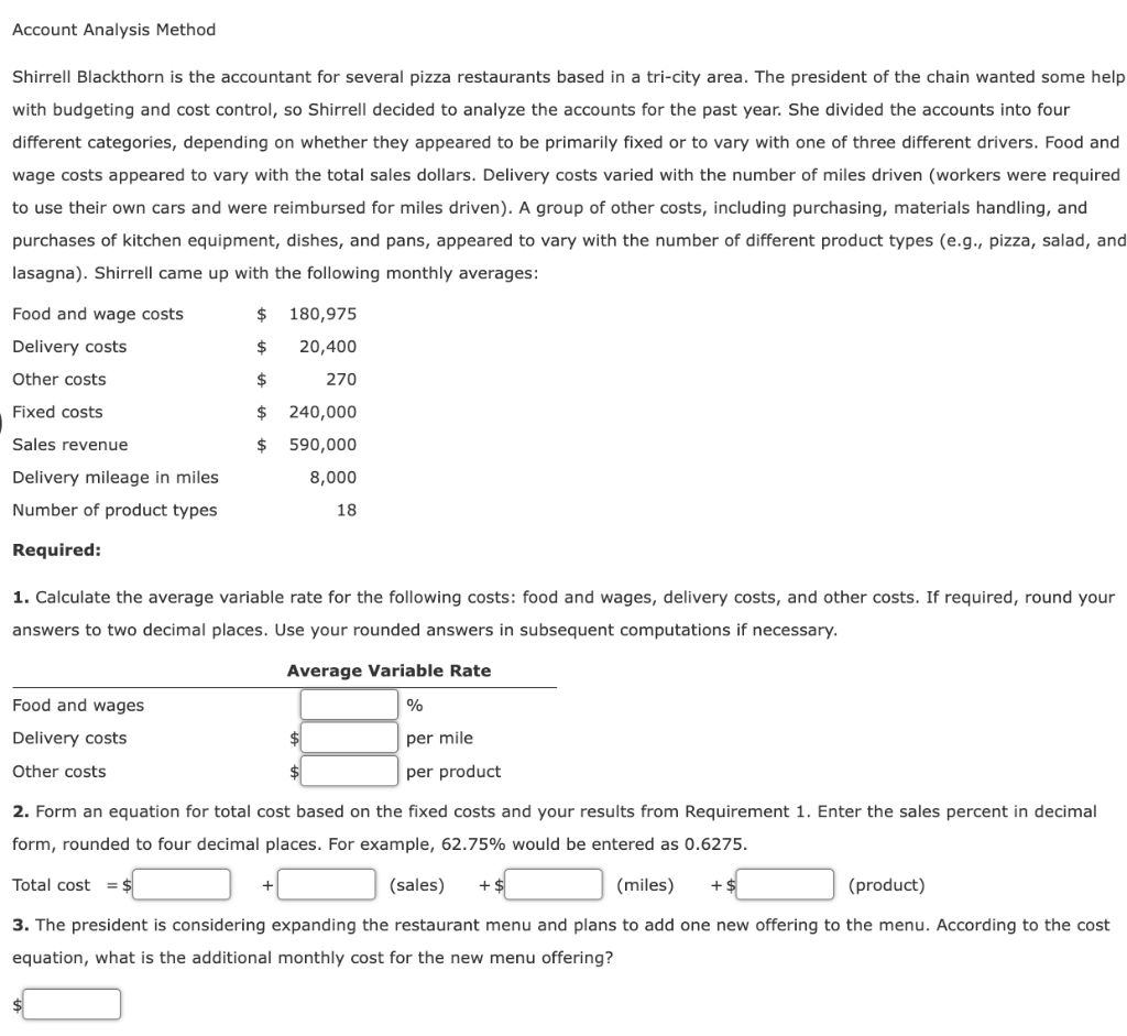Chapter 3 Question 3 Please answer the full question and I will