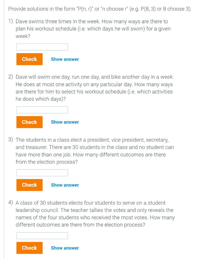 show answer. doesnt work. For questions 2 and 3, express your answer