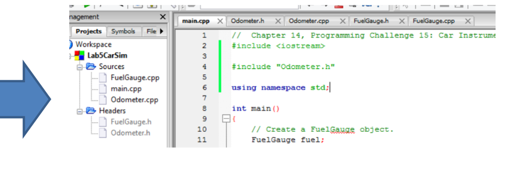 Car Instrument Simulator - Classes and Objects - C++ Design a set