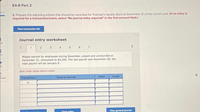completing the accounting process for the current year just ended, December 31.