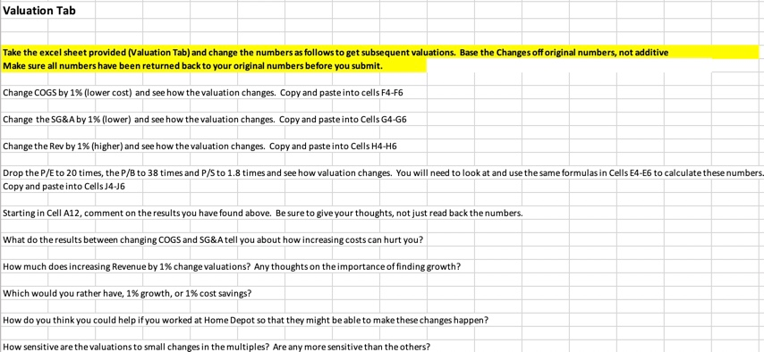 Sheet Tab Take the Income Statement and Balance Sheet and turn them