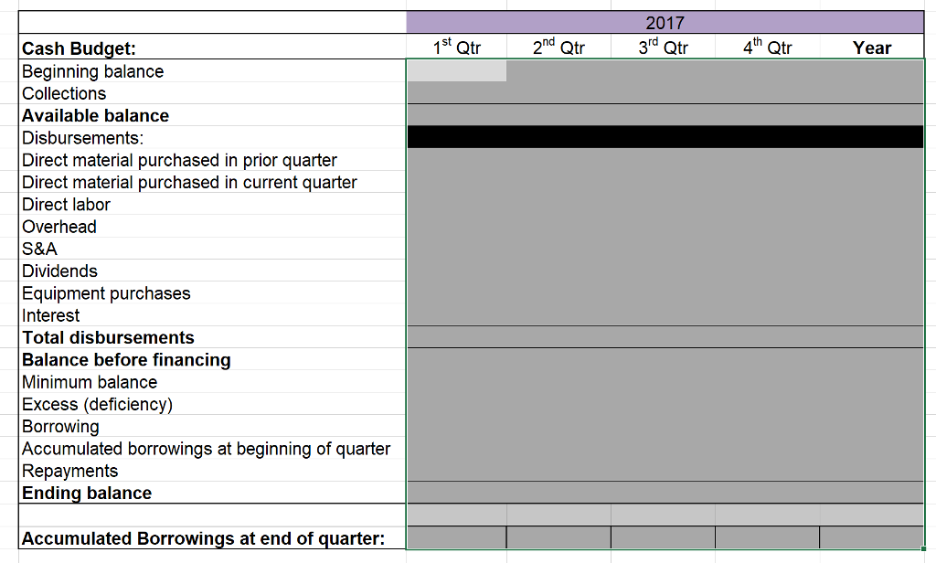the following tabs of your workbook, EVERY light grey cell should either