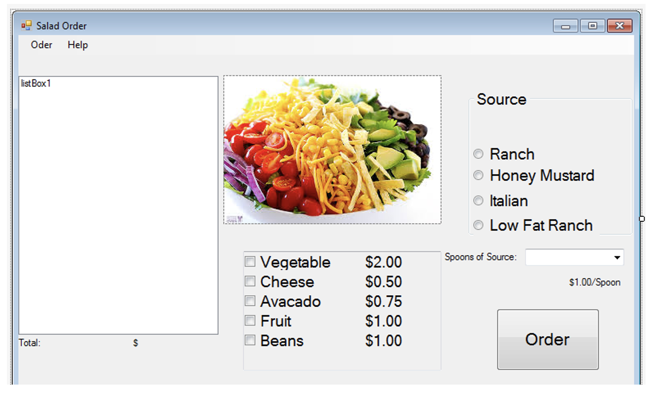 using Visual studio build an application that helps a local business owner