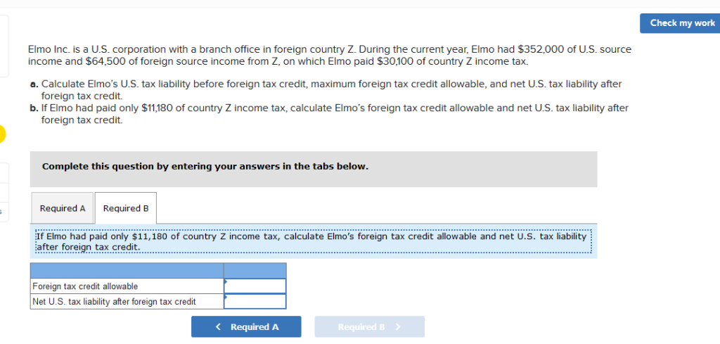 U.S. corporation with a branch office in foreign country Z. During the