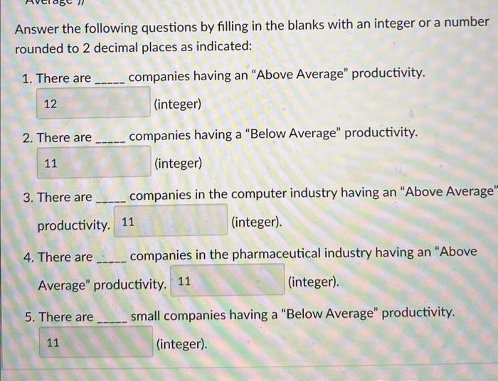 There are fields 3. There are records 4. There are numeric fields