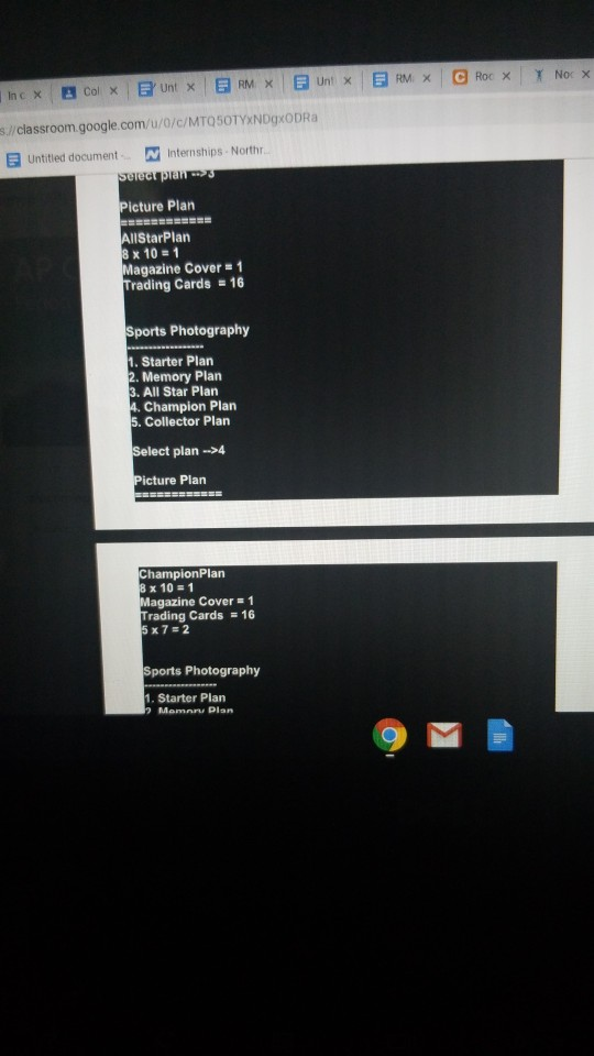 superclass Description purchasing one combination of photograph sizes and quantities. The number