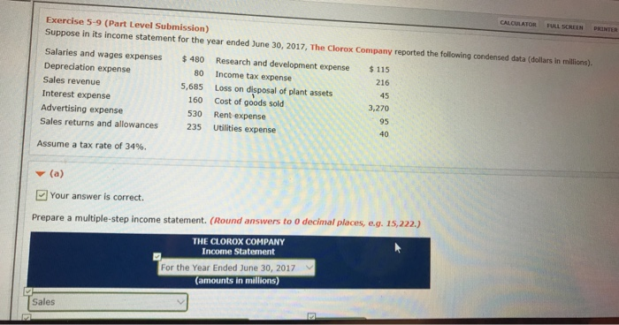  I need help with c1 CALCULATOR FULL SCREEN PRINTER Exercise 5-9