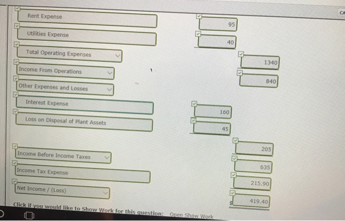 June 30, 2017, The Clorox Company reported the following condensed data (dollars