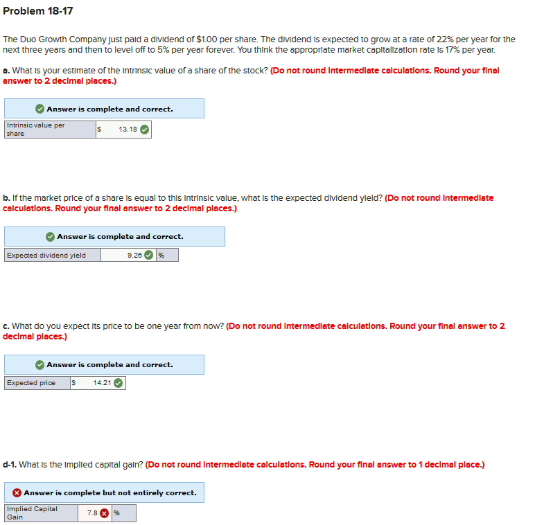 What is the answer to the last question? Problem 18-17 The Duo