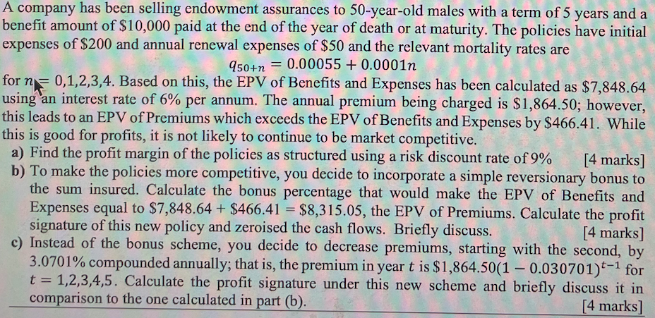 I need this solved in excel, please. A company has been selling