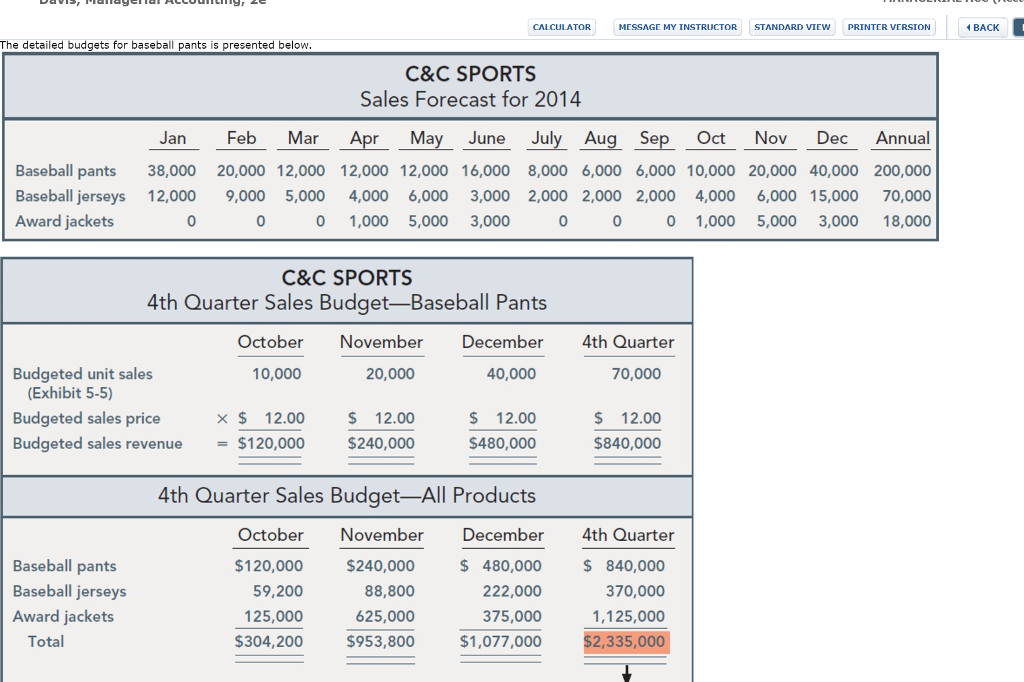 CALCULATOR MESSAGE MY INSTRUCTOR STANDARD VIEW PRINTER VERSION BACK The detailed