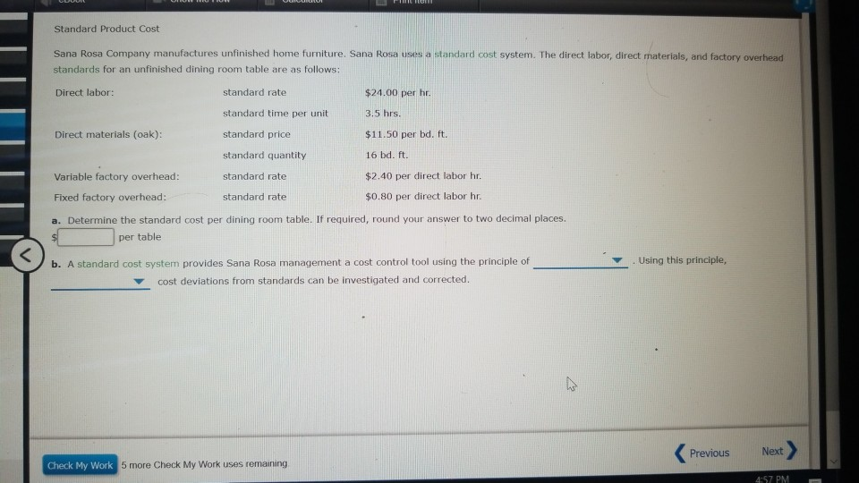 following data relating to direct materials cost for October of the current