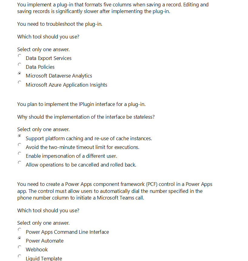  You implement a plug-in that formats five columns when saving a
