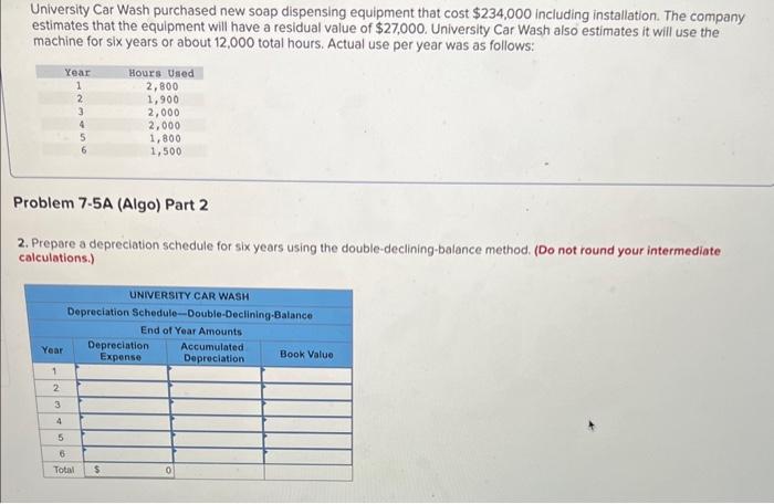for posting multiple questions. University Car Wash purchased new soap dispensing equipment