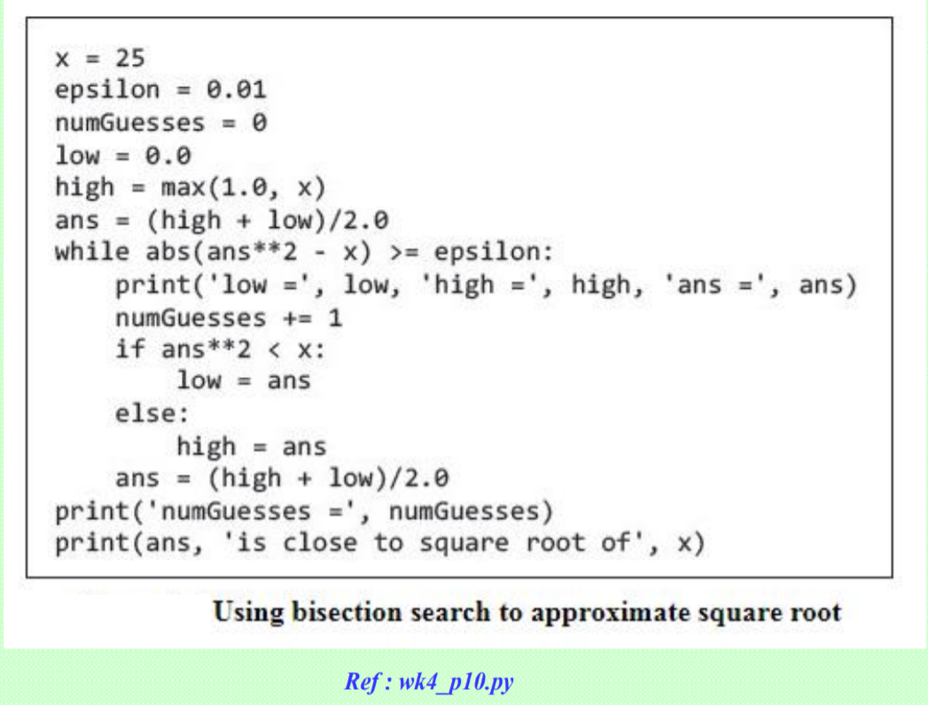  What would the code in wk4_p10.py do if the statement x