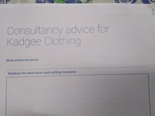 Clothing - Scenario and requirement". Answer the question under the Section "Requirement".