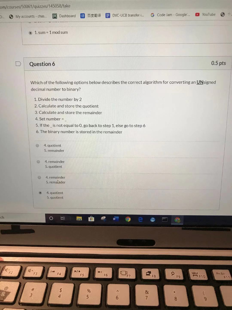 least number of bits possible. Which of the options below is correct?