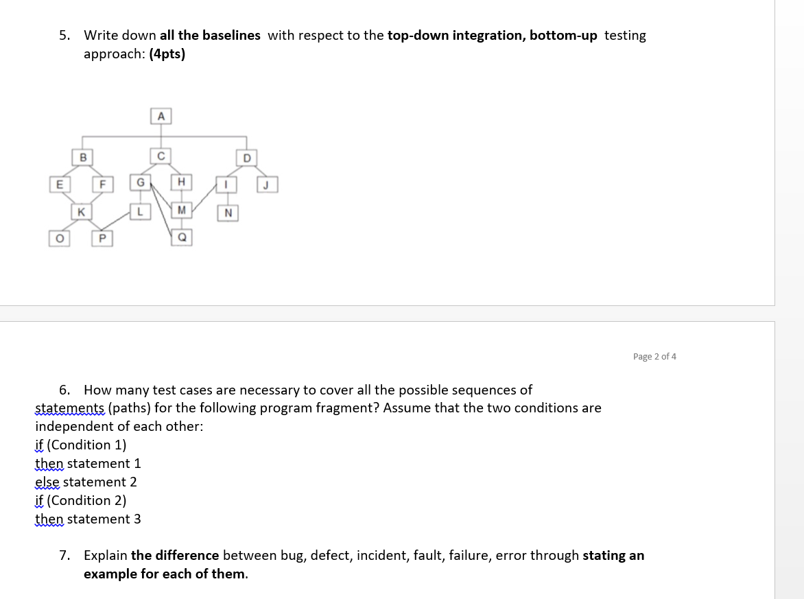 following decision table: Inspect given test cases and expected results and EXPLAIN