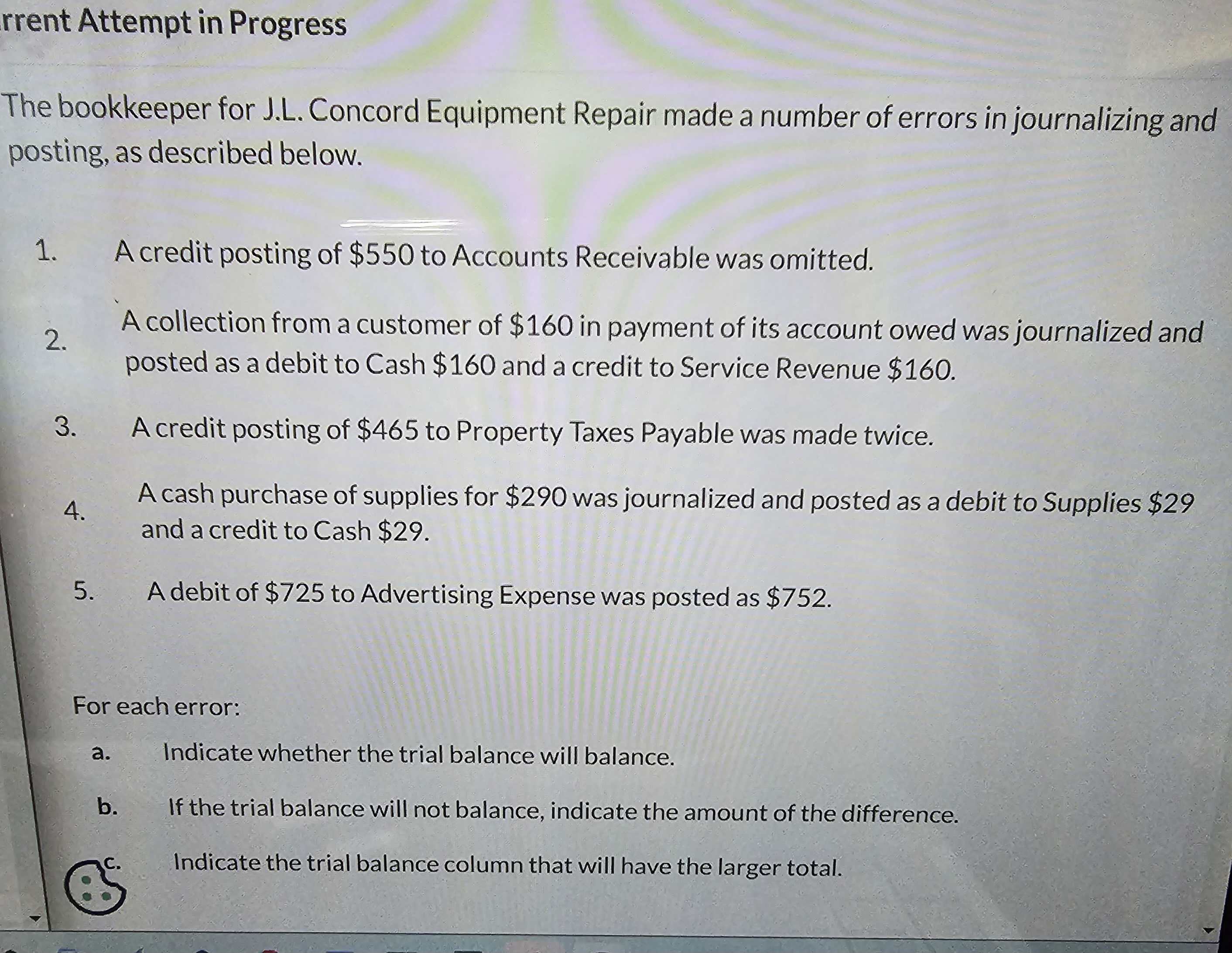 (1) is given as an example eTextbook and Media The bookkeeper for