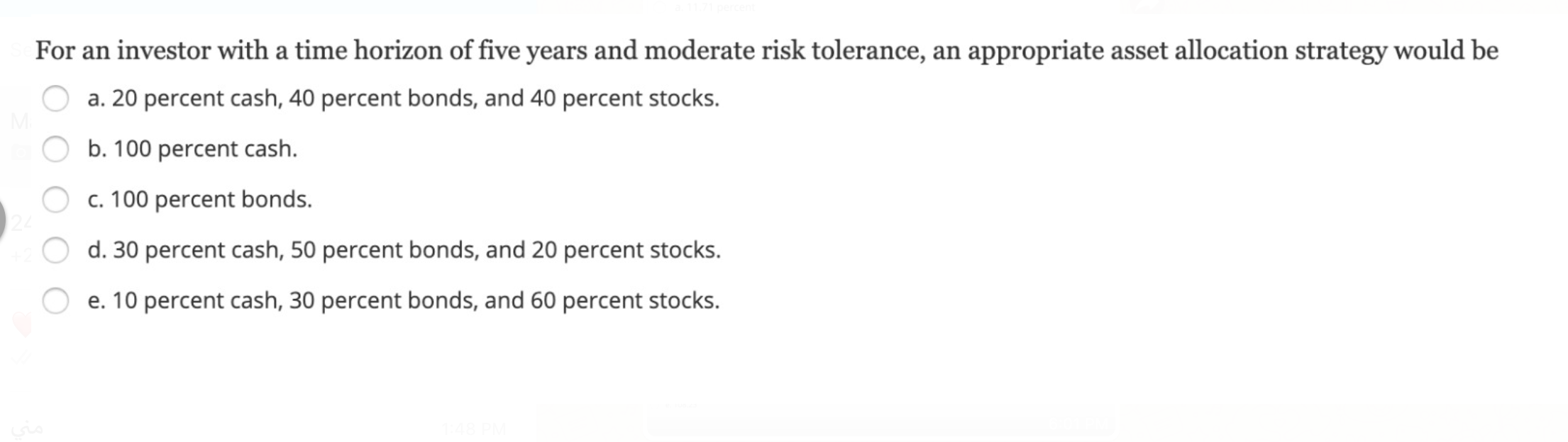 Asset Exp. Ret. Std. Dev Weight A 0.0675 0.12 0.25 B 0.1235