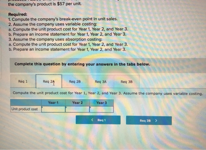 The following information pertains to each of the company's first three years