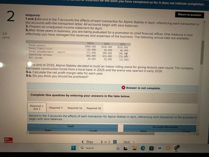 complete answers? vopsanb of usmay Requirea: 1 and 2. Record in the