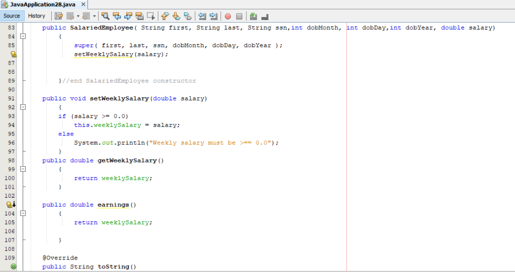 where I am getting the light-blub and the red exclamation mark what