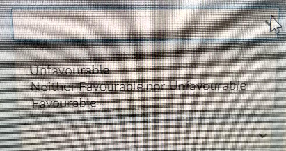 2020 Difference Favourable Unfavourable Neither Favourable nor Unfavourable 1.200 Favourable Actual Budget