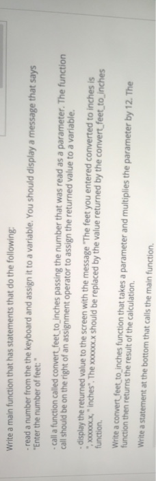  PYTHON ONLY Write a main function that has statements that do