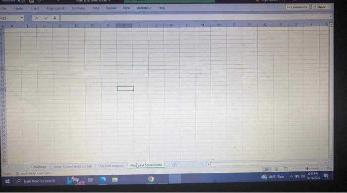 Every amount in the Horizontal Analysis tablo must be cel referenced to