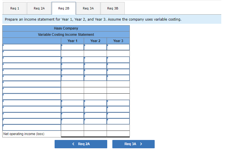 one product. The following information pertains to each of the company's first