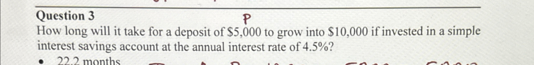  Question 3 How long will it take for a deposit of