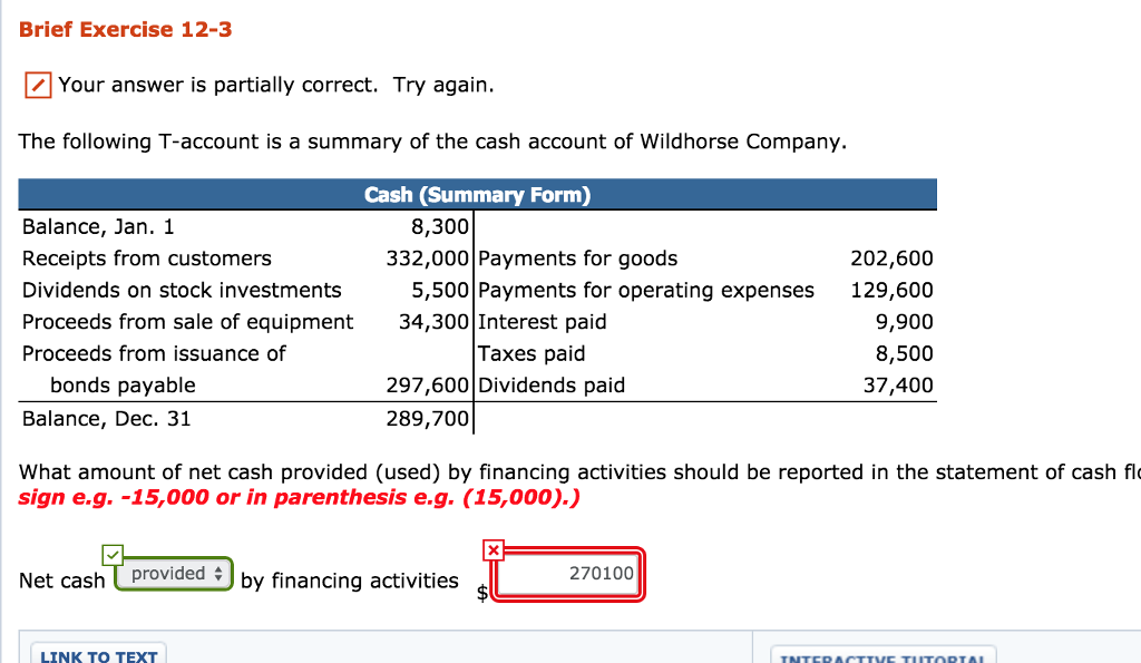  Brief Exercise 12-3 Your answer is partially correct. Try again. The