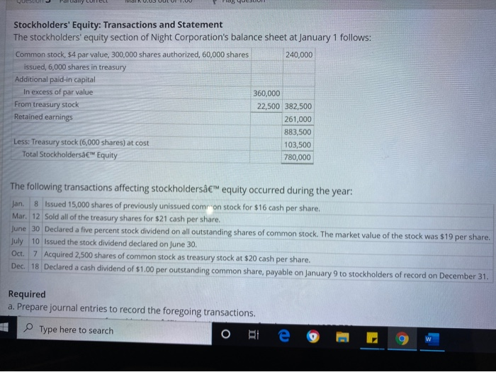  please complete using information below thank you in advance Stockholders' Equity: