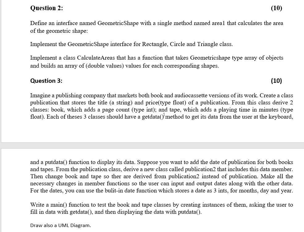 i need code and .java file as well programming language is java