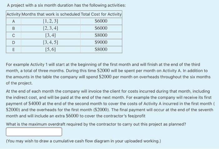  Please answer it ASAP,please step by step A project with a