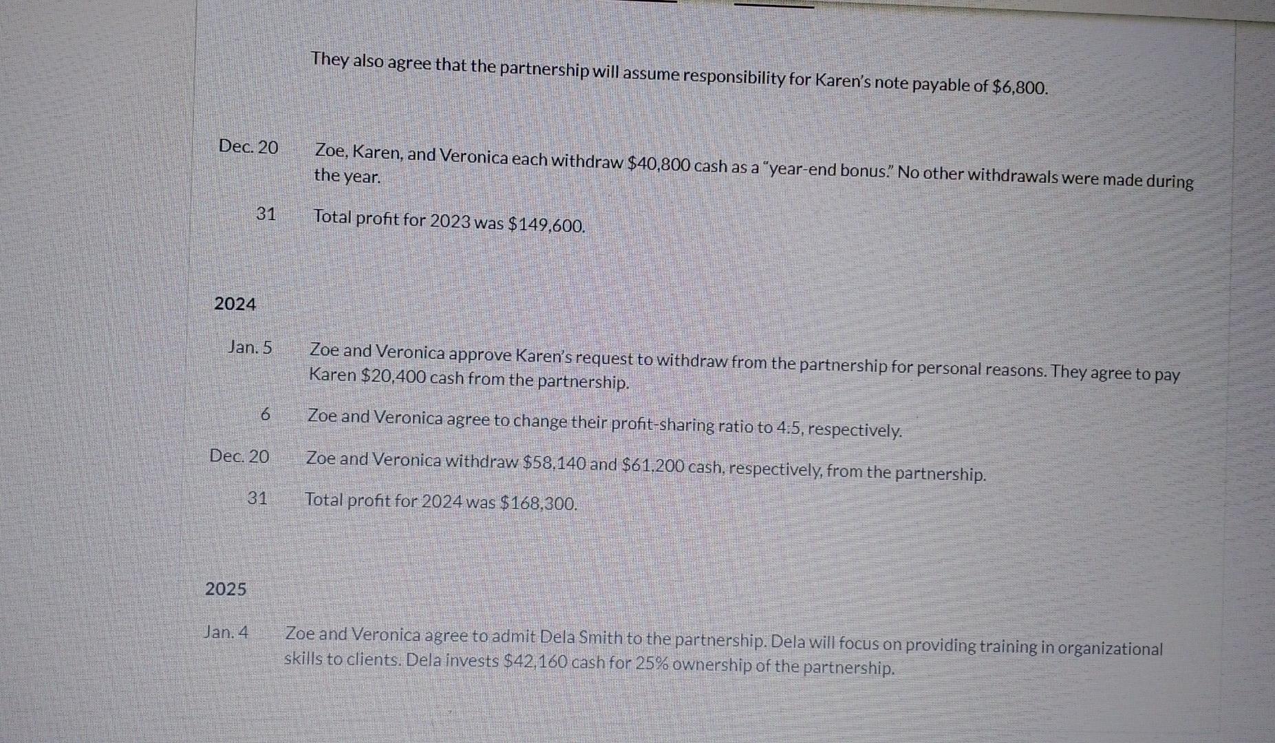 profit recognized each year, calculate how it is to be allocated and